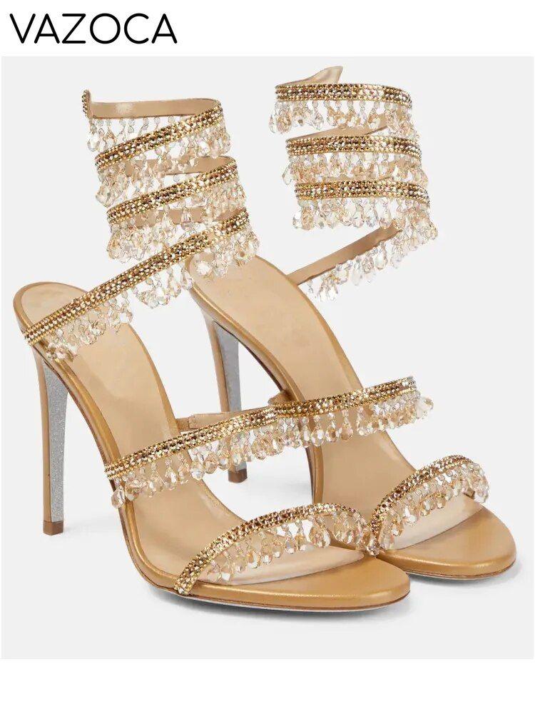 Nisha Rhinestone High Heels