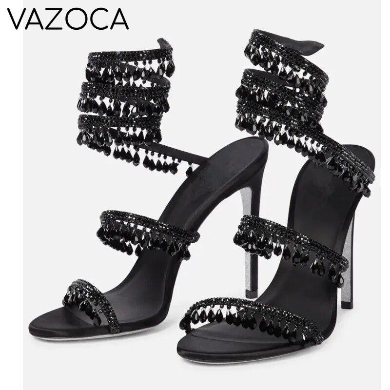 Nisha Rhinestone High Heels