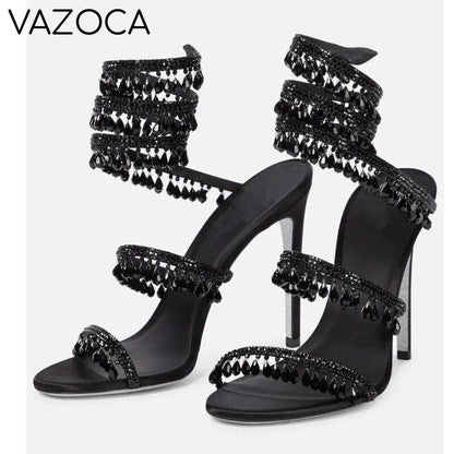 Nisha Rhinestone High Heels