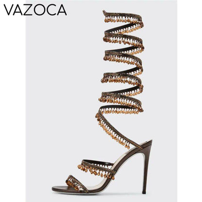 Nisha Rhinestone High Heels