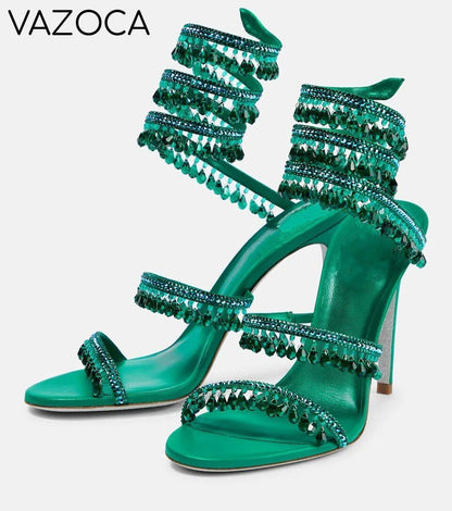 Nisha Rhinestone High Heels