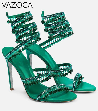 Nisha Rhinestone High Heels