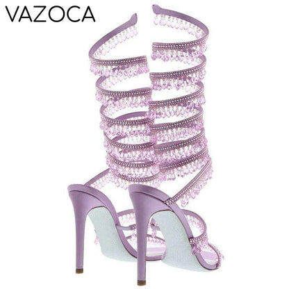 Nisha Rhinestone High Heels