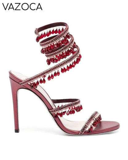 Nisha Rhinestone High Heels