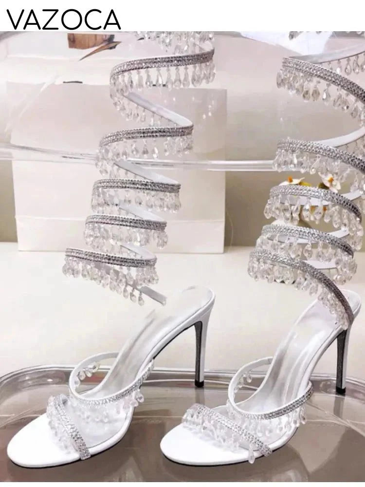 Nisha Rhinestone High Heels