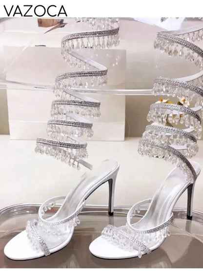 Nisha Rhinestone High Heels