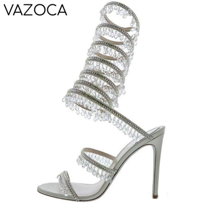 Nisha Rhinestone High Heels