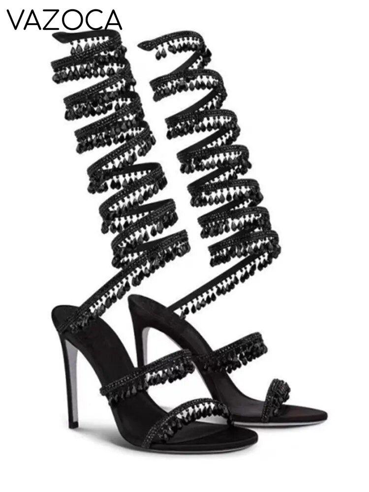 Nisha Rhinestone High Heels