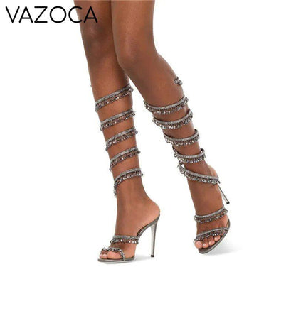 Nisha Rhinestone High Heels