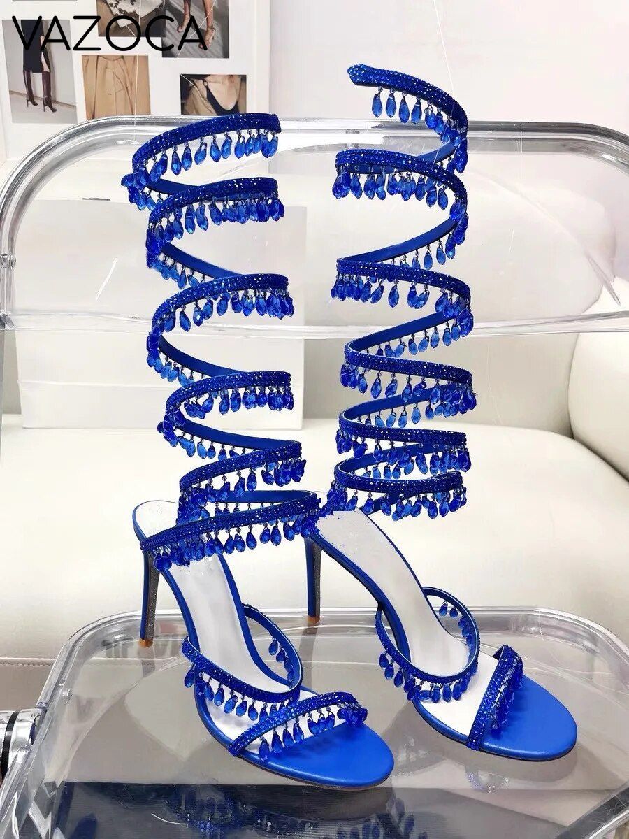 Nisha Rhinestone High Heels