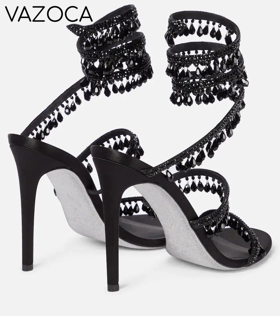 Nisha Rhinestone High Heels