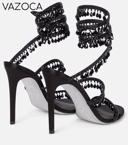 Nisha Rhinestone High Heels