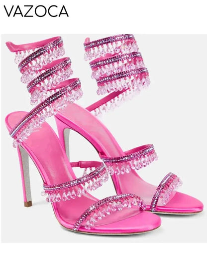 Nisha Rhinestone High Heels