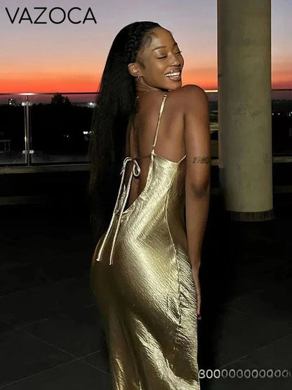 Nova Satin Maxi Dress