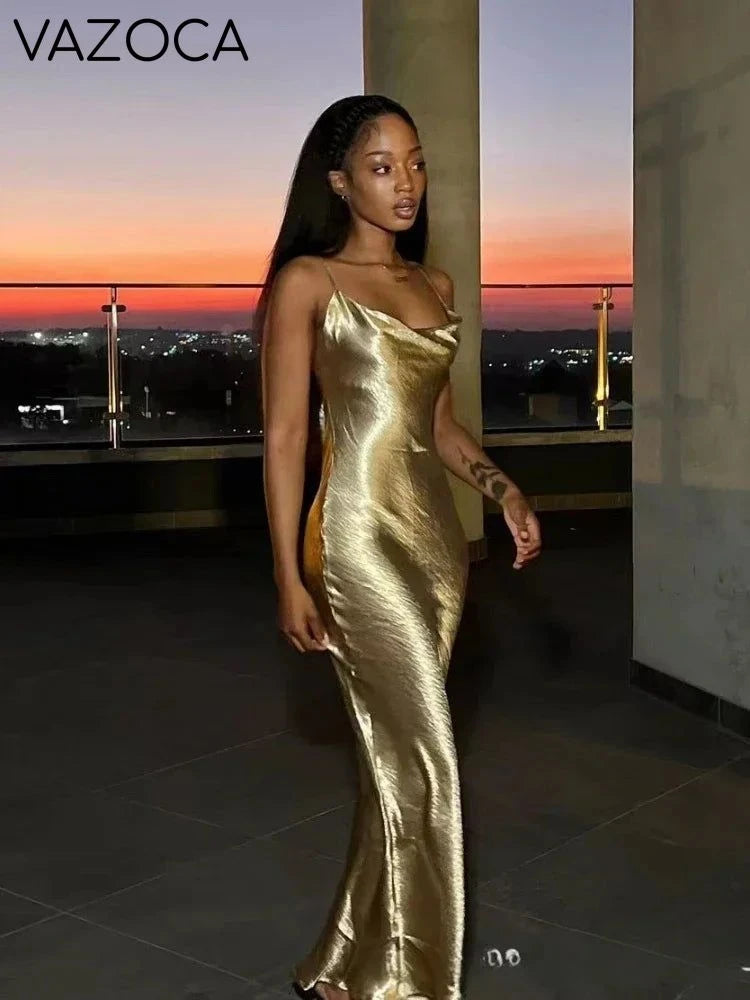 Nova Satin Maxi Dress