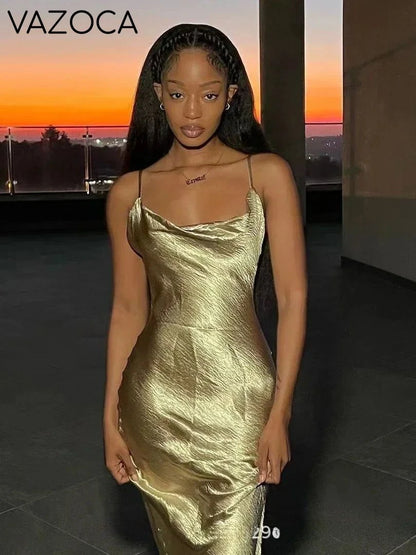 Nova Satin Maxi Dress