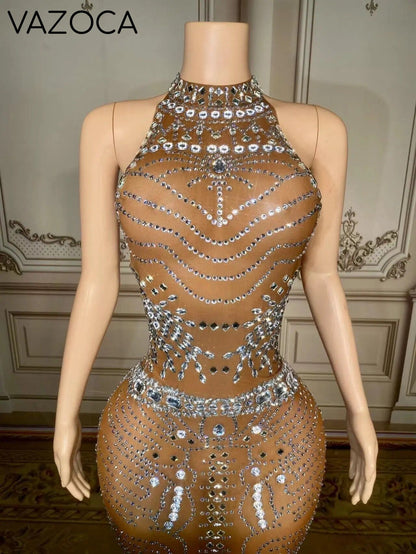 Nude Aesthetic Mesh Dress