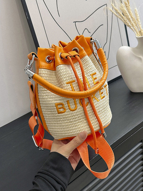 Straw Bucket Bag