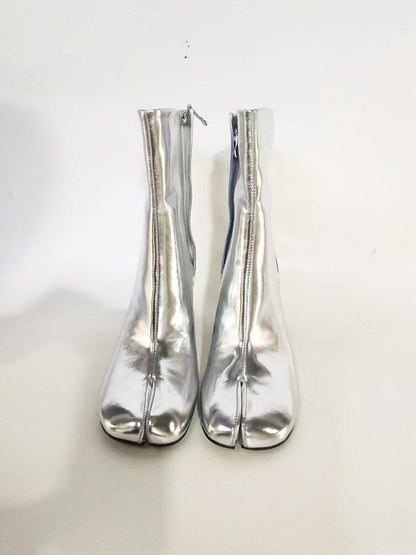 Split Toe Tabi Chunky Heel Boots