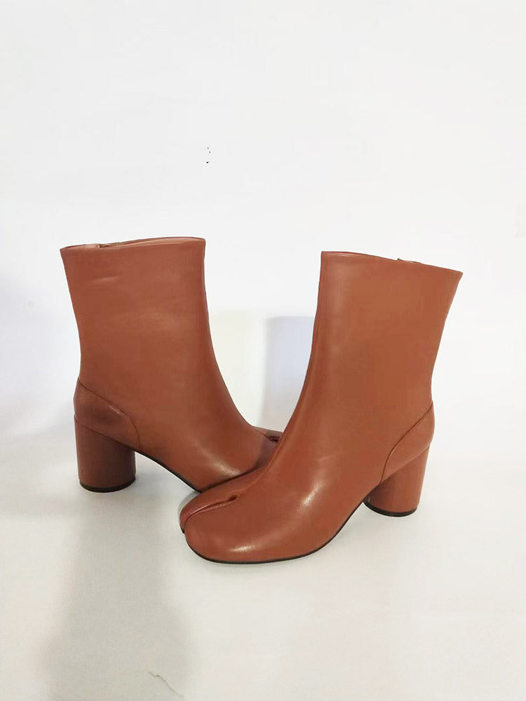 Split Toe Tabi Chunky Heel Boots
