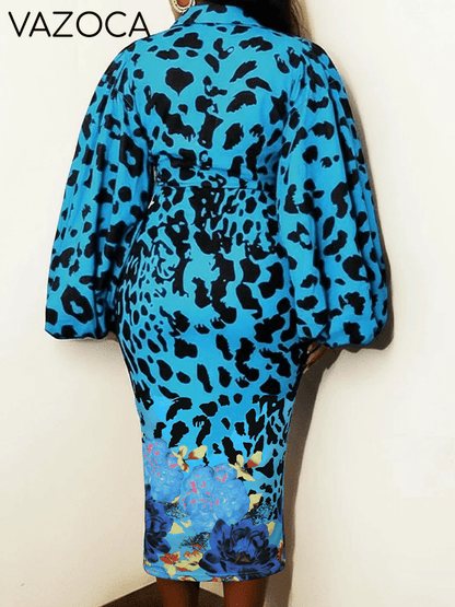 Leopard Button-Front Dress