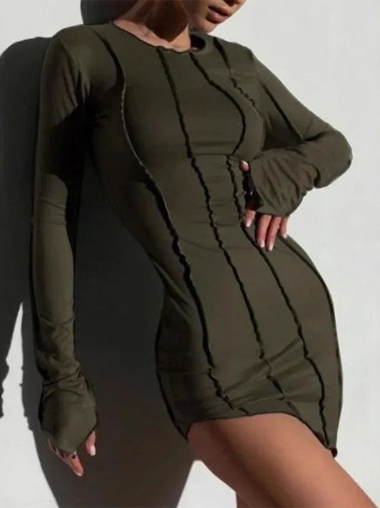 Solid Combo Mini Dress