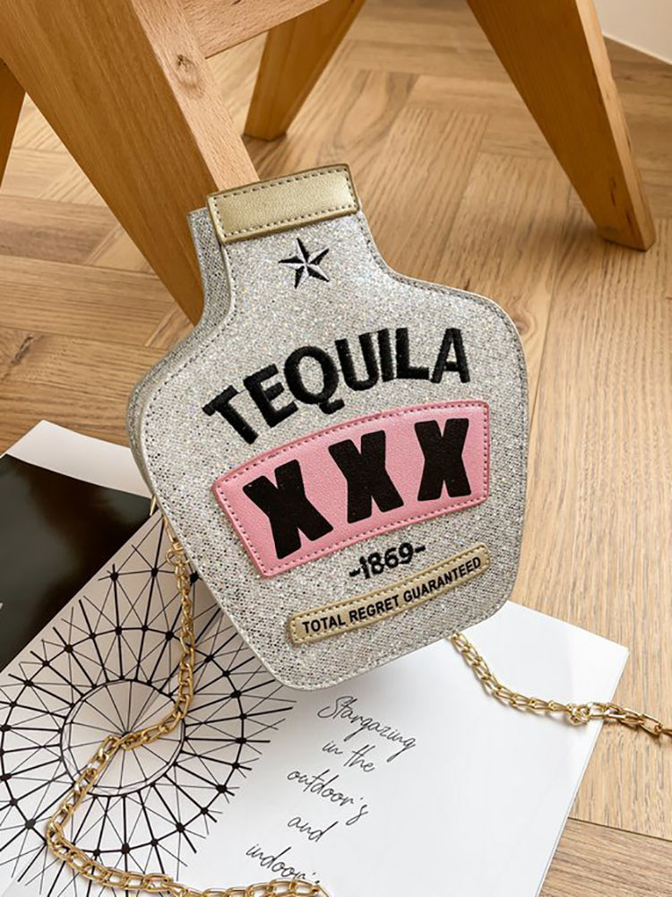 Letter Bottle Crossbody Bag