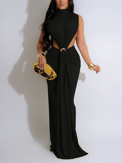 Bold Draped Maxi Dress