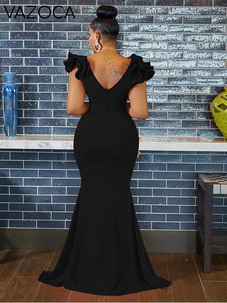 Ruffle Sleeve Maxi Dress