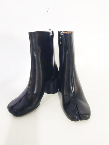 Split Toe Tabi Chunky Heel Boots