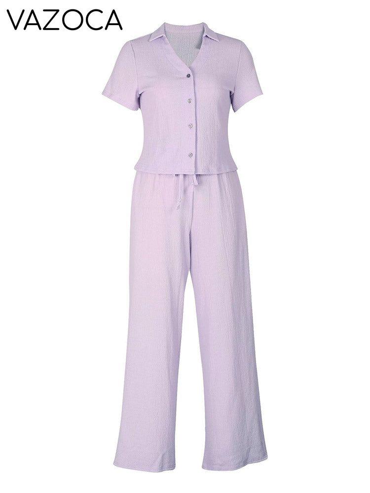 Textured Breeze Shirt & Pants Set