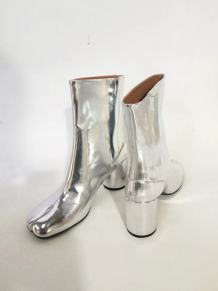 Split Toe Tabi Chunky Heel Boots