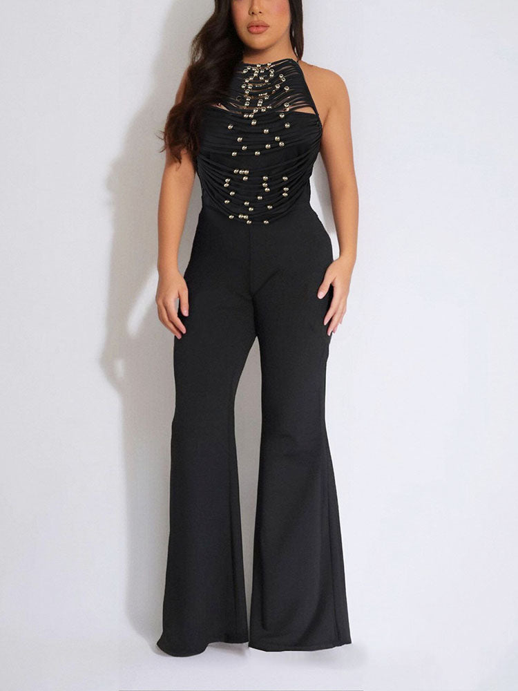 Halter Bead Jumpsuit