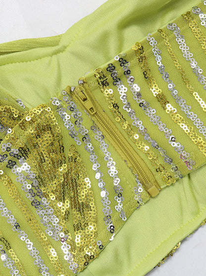 Glam Sequin Skirt Set