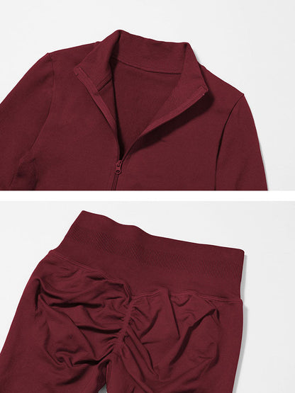 Seamless Activewear Jacket & Leggings Set