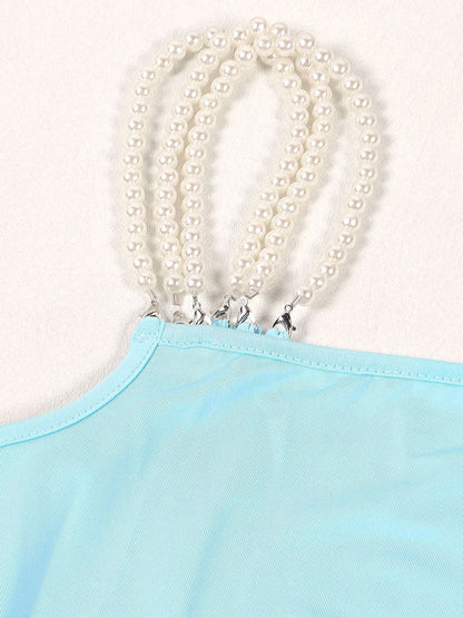 Pearl One-Shoulder Ruffle Dress