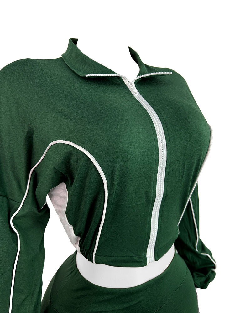 Vibrant Jacket & Flared Pants Set