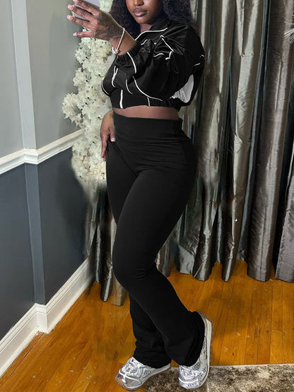 Vibrant Jacket & Flared Pants Set