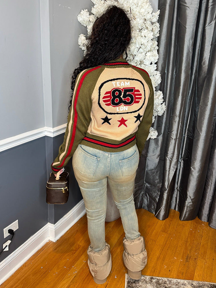 Knit Colorblock Jacket