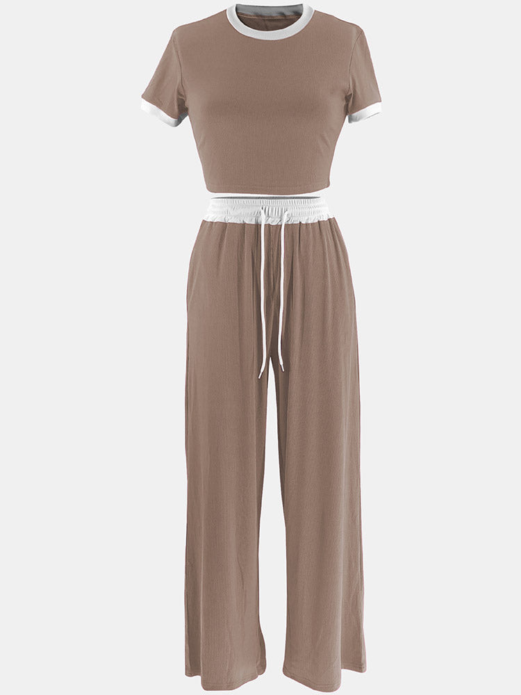 Ribbed Color Contrast Set