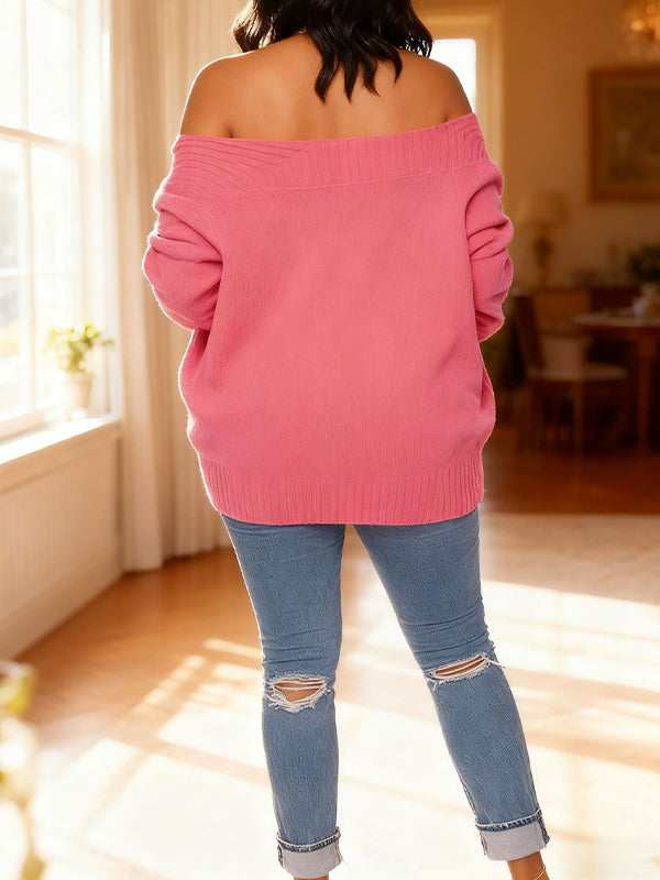 Solid Boat-Neck Sweater