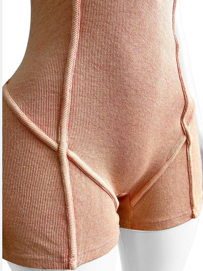 Ribbed Washed Romper