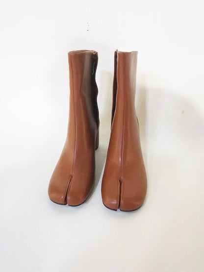 Split Toe Tabi Chunky Heel Boots