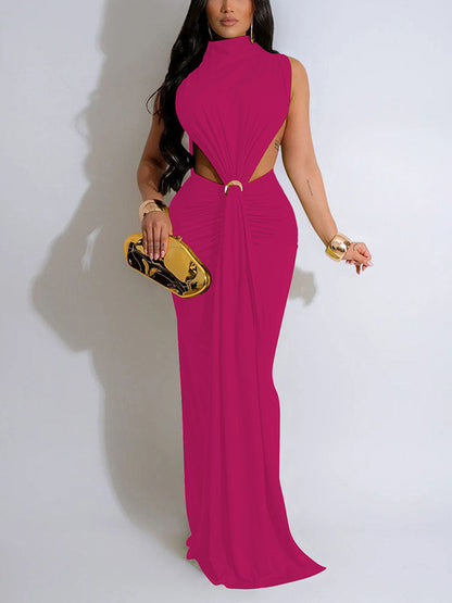 Bold Draped Maxi Dress