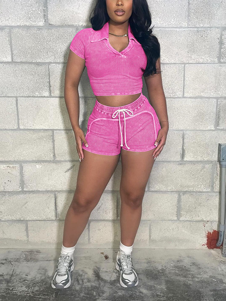 Mineral Crop Top & Short Set