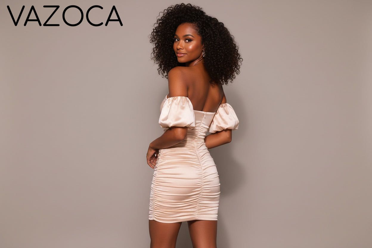 Velouria Strapless Wrap Bodycon Dress