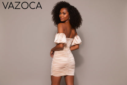 Velouria Strapless Wrap Bodycon Dress