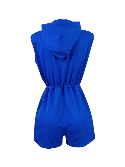 Sleeveless Zip Hoodie Romper