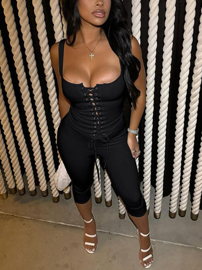 Tie Up Tank Top & Pants Set