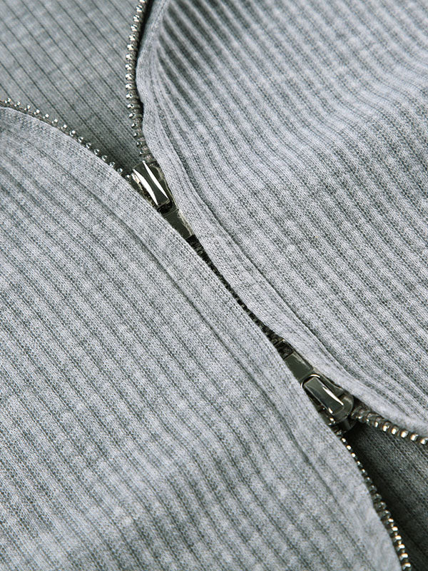 Athleisure Ribbed Three Piece Shorts Set